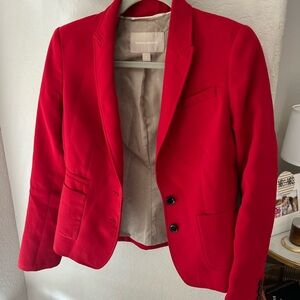 Banana Republic Red Blazer Classic Tailored Suit Jacket
